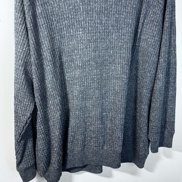 Torrid Brushed Waffle Raglan Long Sleeve Sweatshirt Grey Size 3X - Picture 8 of 10